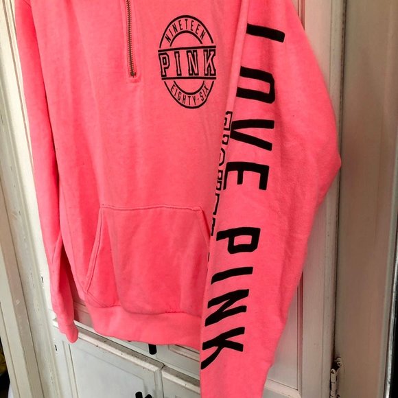 VS Victorias Secret PINK XS Half Zip Pullover Sweatshirt - Picture 4 of 7